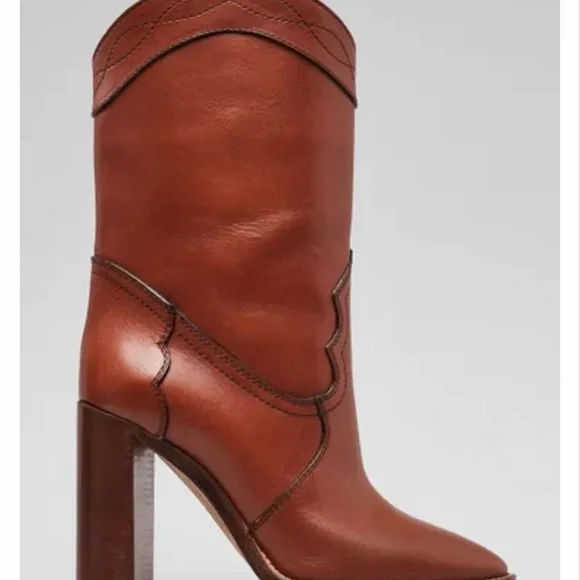 Saint Laurent Brown Heeled Boots - Picture 3 of 10